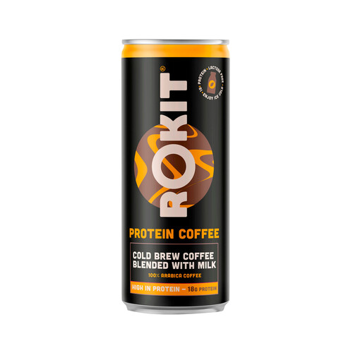 ROKIT Protein cold brew Café con leche sin lactosa 250 ml. 