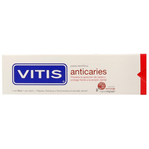 VITIS Dentífrico con flúor que previene las caries y protege frente a la erosión dental VITIS 100 ml.