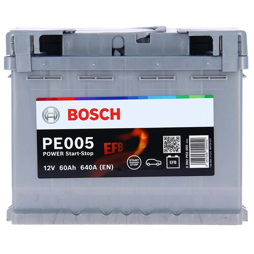 Batería de coche 60Ah, arranque 640A, 12V, BOSCH.