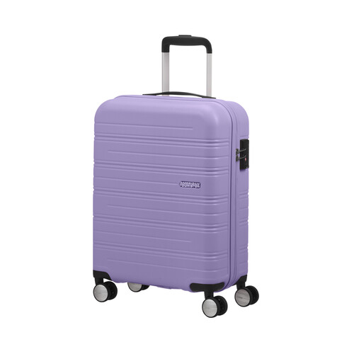 Maleta de cabina tipo trolley de 55cm, 8 ruedas, color lavanda, AMERICAN TOURISTER.