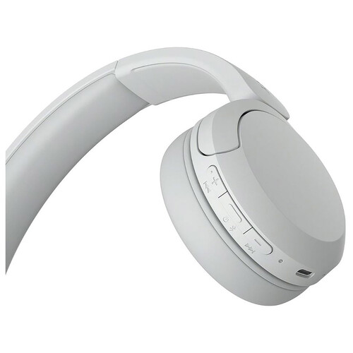 Auriculares bluetooth tipo diadema SONY WH-CH520 BLUETOOTH, hasta 50 horas de autonomía, color blanco.