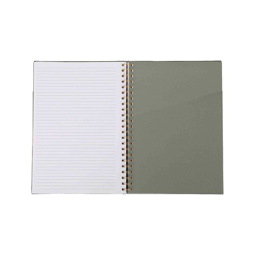 Cuaderno A4 80G 100H Espiral Tapa Tela Horizontal Y Cuadricula. Papel FSC PRODUCTO ALCAMPO