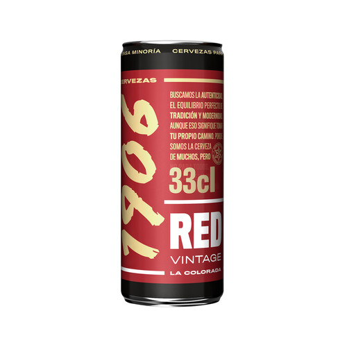 1906 RED VINTAGE  Cerveza tostada lata de 33 cl.