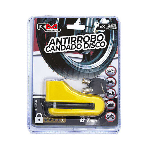 Antirrobo para disco de freno, 7mm, ROLMOVIL SECURITY.