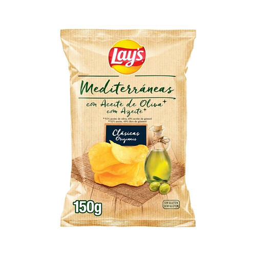 LAY'S Artesanas  Patatas fritas artesanas en aceite de oliva en bolsa 150 g.