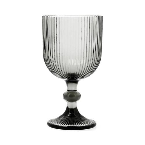 Copa de vidrio 37 cl, de color gris.