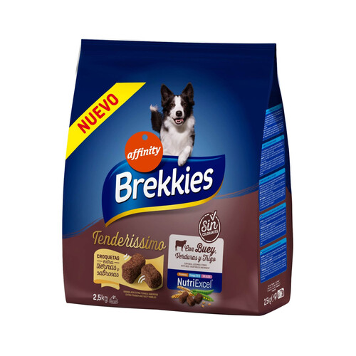 BREKKIES Tenderissimo Alimentación para perro seco de sabor a buey  2.5 kg 