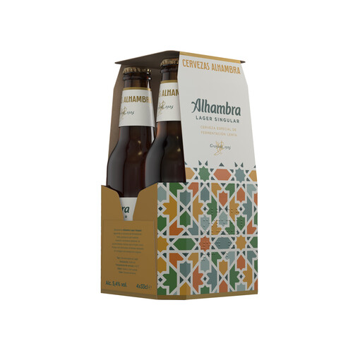 ALHAMBRA LAGER SINGULAR Especial Cerveza pack de 4 uds. de 33 cl.