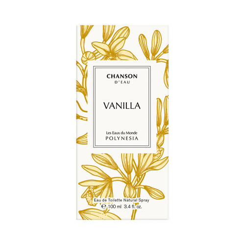 CHANSON D´EAU Polynesia Eau de toilette para mujer con aroma a vainilla y vaporizador en spray 100 ml.