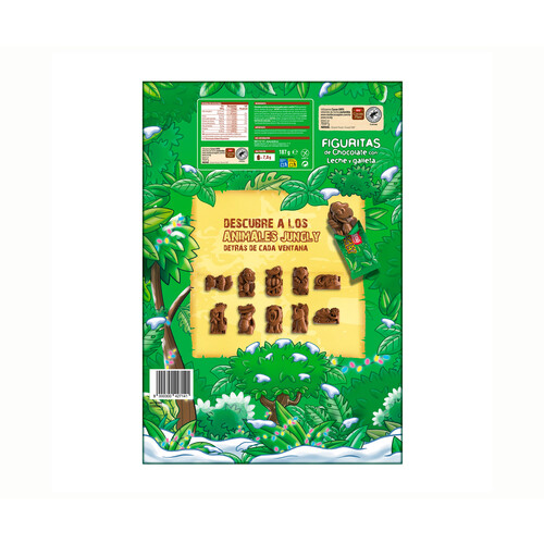 NESTLÉ Jungly Calendario de adviento con figuritas de chocolate con leche 187 g.