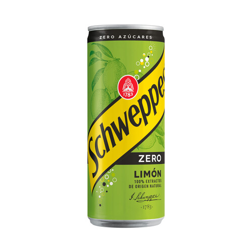 SCHWEPPES ZERO  Refresco de limón lata de 33 cl.