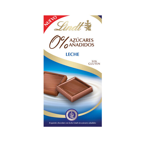 LINDT Chocolate con leche sin azúcares añadidos 100 g.