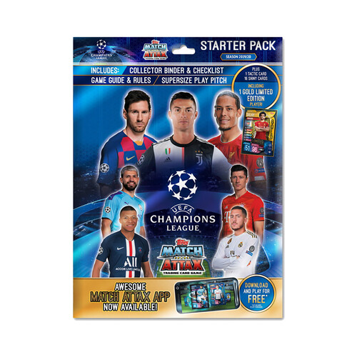 Pack Inicio de juego de cartas de la champions league que incluye album y cartas, TOPPS.