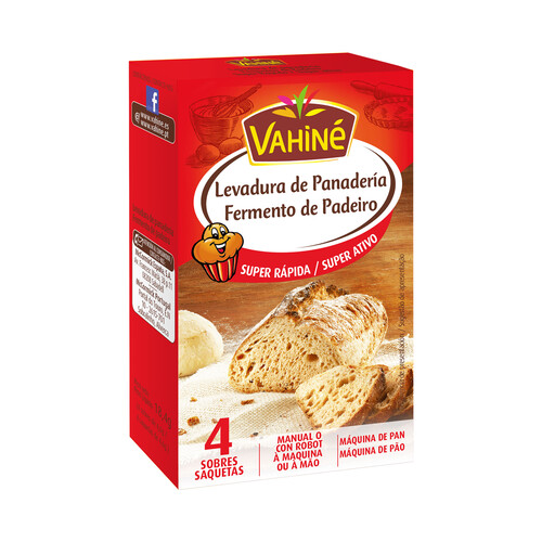 VAHINÉ Levadura rápida panadera 4 uds. x 4,6 g.