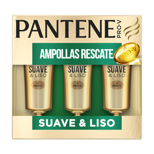 PANTENE Tratamiento intensivo en ampollas, para cabellos dañados PANTENE Suave & liso 3 x 15 ml.