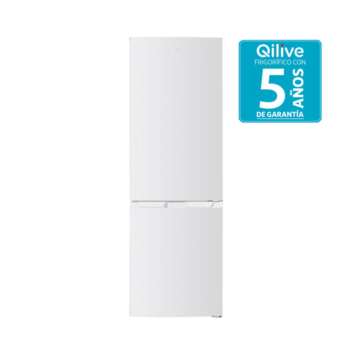 Frigorífico combi 1,86m QILIVE Q.6808 NO FROST, clasificación energética: E, H: 186cm, A: 60cm, F: 66cm, capacidad total: 293L.