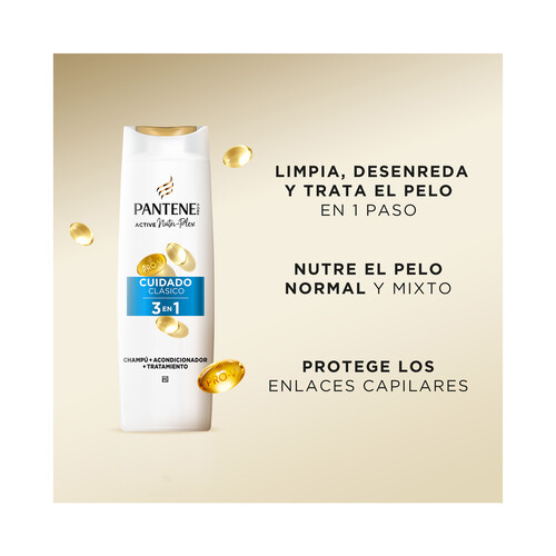 PANTENE Champú 3 en 1 clásico nutri-plex 500 ml.