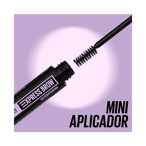 MAYBELLINE Express brow fast sculpt tono 02 Soft brown Máscara de cejas en gel de larga duración.