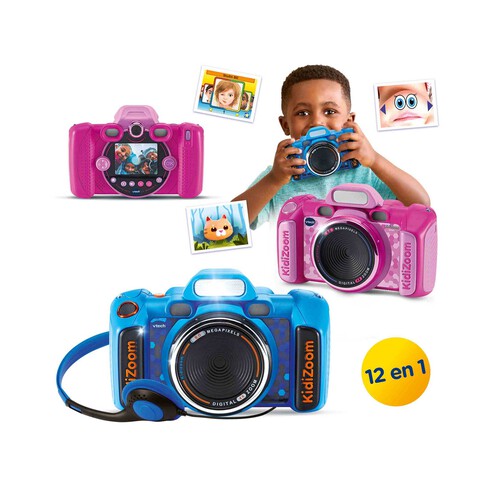 Kidizoom Duo FX azul Cámara de fotos y vídeos infantil 12 en 1 realidad virtual, control parental VTech. Edad recomendada desde 4-13 años