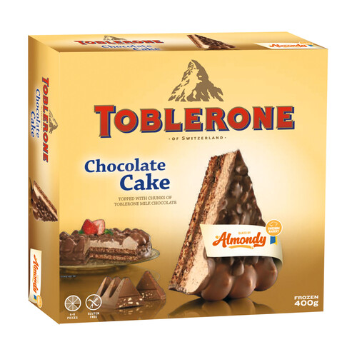 TOBLERONE Tarta de chocolate con trozos de Tablerone sin gluten TABLERONE 400 g.