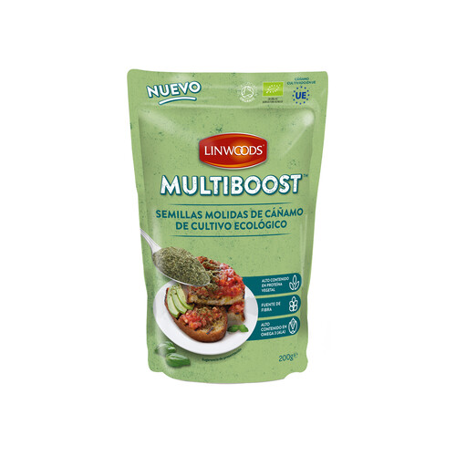 LINWOODS Semillas molidas de cáñamo ecológicas LINWOODS MULTIBOOST 200 g.