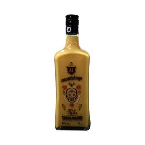 MONTELONGO Crema de tequila con sabor a mango botella 70 cl.