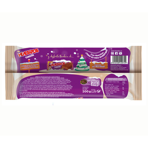 HUESITOS Turrón de chocolate con leche 225 g.