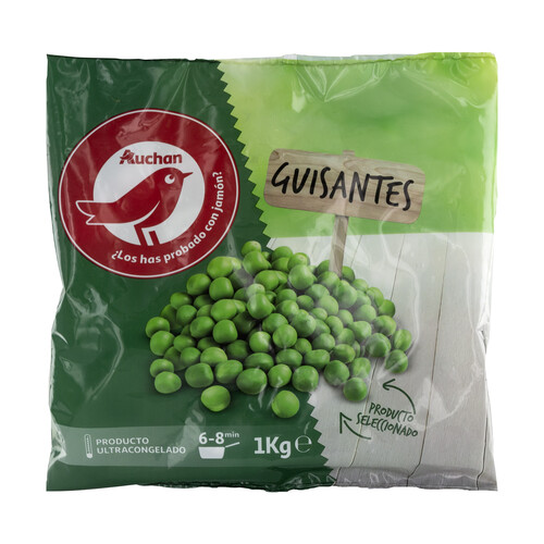 AUCHAN Guisantes finos 1 kg. Producto Alcampo