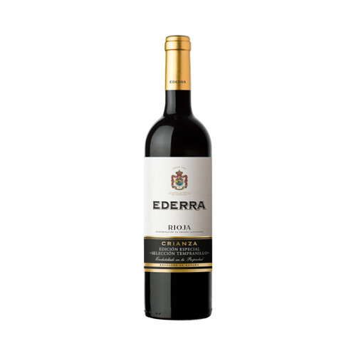 EDERRA  Vino tinto crianza con D.O. Ca. Rioja botella 75 cl.