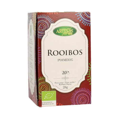 Infusión de rooibos procedente de agricultura ecológica ARTEMIS BIO 20 bolsitas