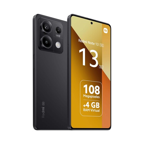 XIAOMI Redmi Note 13 5G negro, 256GB + 8GB Ram, móvil 16,9cm (6,67).