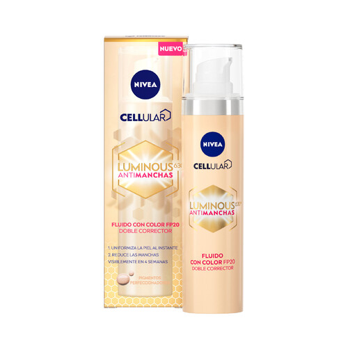 NIVEA Crema antimanchas con color y FPS 20 NIVEA Cellular luminous 630 40 ml.