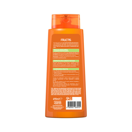 FRUCTIS Champú fortificante sin parabenos, para cabello dañado FRUCTIS Adiós daños de Garnier 690 ml.