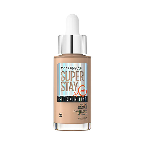 MAYBELLINE Super stay skin tint tono 34 Base de maquillaje ligera de larga duración.