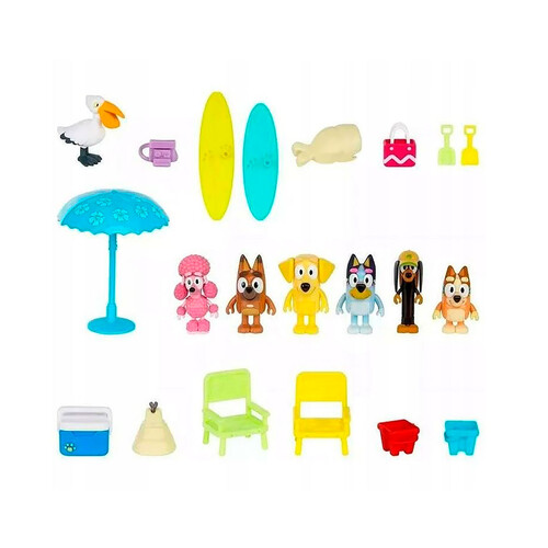 Multipack de 6 Figuras BLUEY Beach, +3 años.