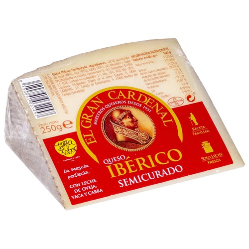 EL GRAN CARDENAL Queso ibérico semicurado EL GRAN CARDENAL 250 g.