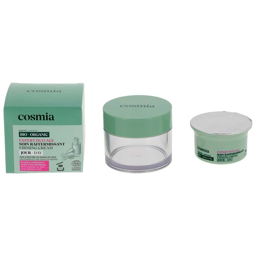 COSMIA Bio expert duo age Crema facial de día con acción reafirmante, con aceite de argán y ácido Hialurónico 50 ml.