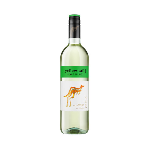 YELLOW TAIL  Vino blanco elaborado en Australia con uvas variedad Pinot Grigio YELLOW TAIL botella de 75 cl.