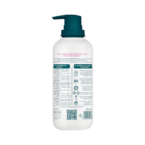 DR. TREE Gel íntimo dermoprotector que refuerza el microbioma, especial pieles sensibles DR. TREE 400 ml.