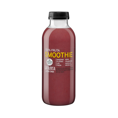 LA HUERTA Smoothie de frutos rojos sin azúcares añadidos LA HUERTA DON SIMON botella 330 ml.