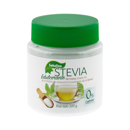 SUKALIA Stevia edulcorante en polvo, 200 g.