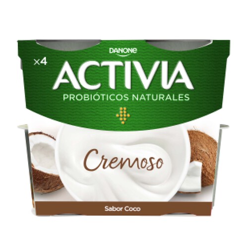 ACTIVIA Bífidus cremoso y con sabor a coco de Danone 4 x 120 g.