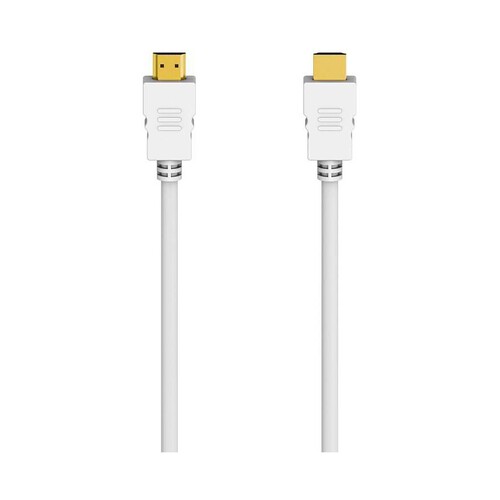 Cable HDMI QILIVE macho a macho de 1,5m, color blanco, terminales dorados.