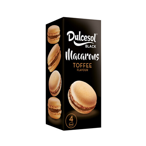 DULCESOL Macarons con sabor a cacao DULCESOL BLACK 4 uds. 80 gr,