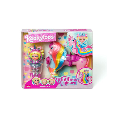 KOOKYLOOS Unicornio Rainbow modelos surtidos, rosa o azul.