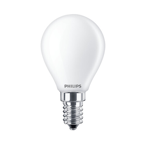 Bombilla Led E14, 4,3W=40W, luz neutra 4000K, 470lm, PHILIPS.