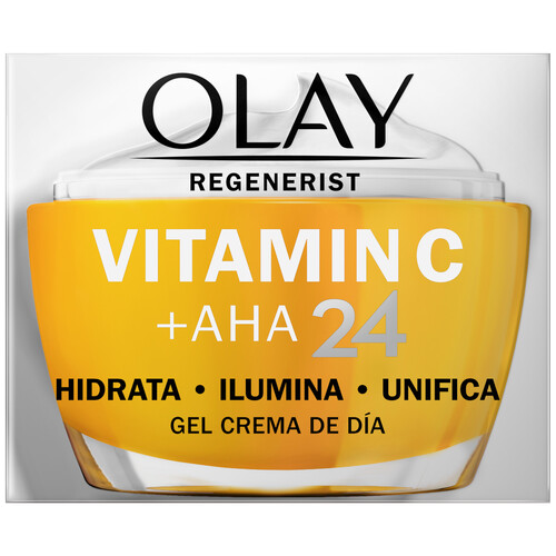 OLAY Regenerist vitamin C Crema de día textura gel, con vitamina C y AHA24 y fragancia cítrica 50 ml.