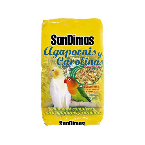 SANDIMAS Alimento completo para agropornis y carolinas SANDIMAS 1 kg.