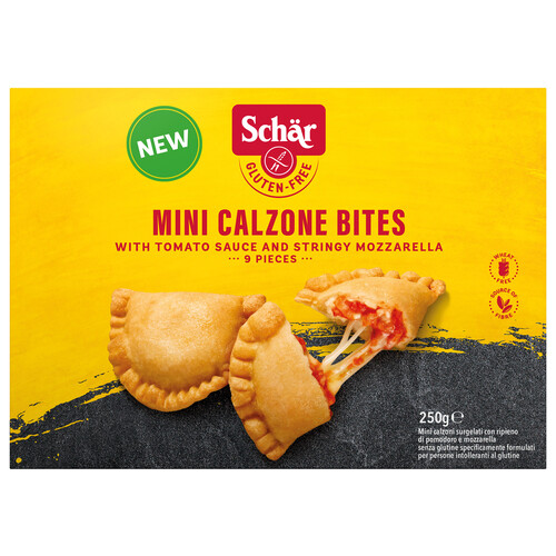 SCHAR Mini calzone con salsa de tomate y tiras de mozzarella, elaborados sin gluten 9 uds.