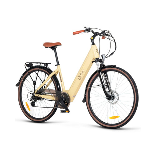 Bicicleta eléctrica YOUIN VIENA CREMA, 250W, vel max 25km/h, ruedas 28, autonomía 80Km.